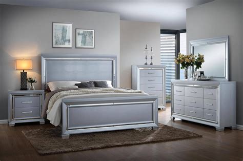 White And Silver Bedroom Furniture